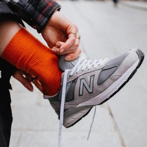 New Balance Shoes - New Balance 990 V5 Sneakers Made in USA Castlerock Grey Suede Mesh Women’s 8.5 W